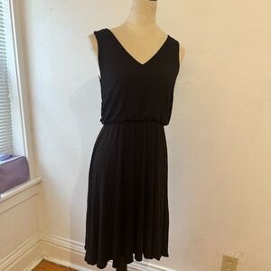 LOFT Black Midi Dress – Size XS